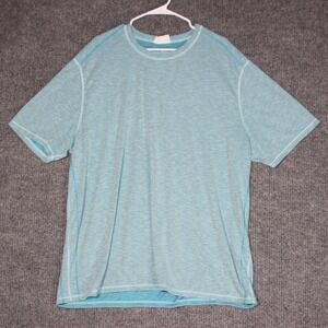 Tommy Bahama Mens‎ XL Reversible Shirt Blue Heathered Lightweight Vacation Tee